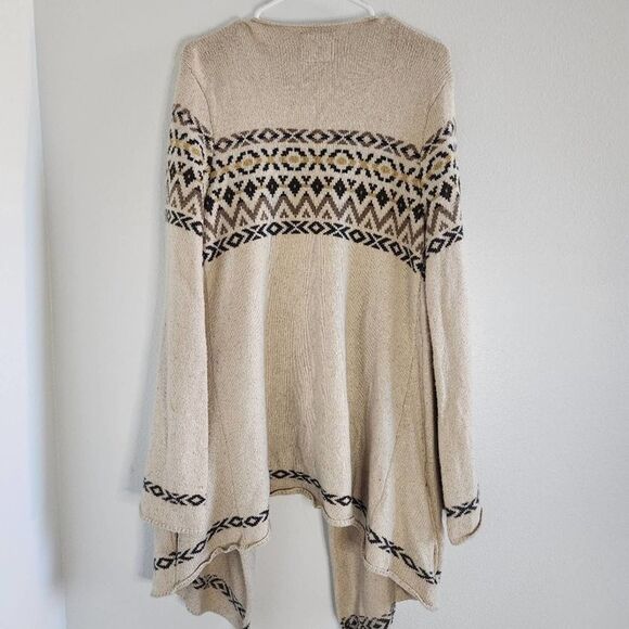 CHASER Western Waterfall Draping Open Cardigan Cotton Blend - Picture 4 of 6